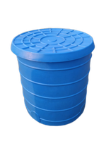 Бак с крышкой Б500 Хромов 500 л. вертикальный (840x840x900см;синий) - арт.560990