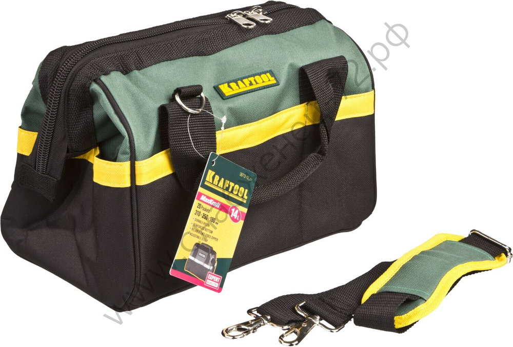 KRAFTOOL MaxKraft, 310 х 180 х 250, сумка для инструментов с 20 карманами (38712-12)