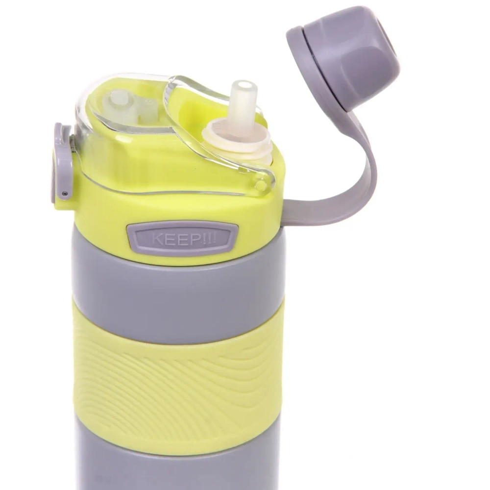 Термос 600мл «Фитнесс», цвет серый