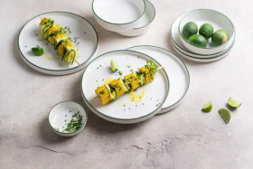 Modest Green Тарелка с бортом 21см ID Fine