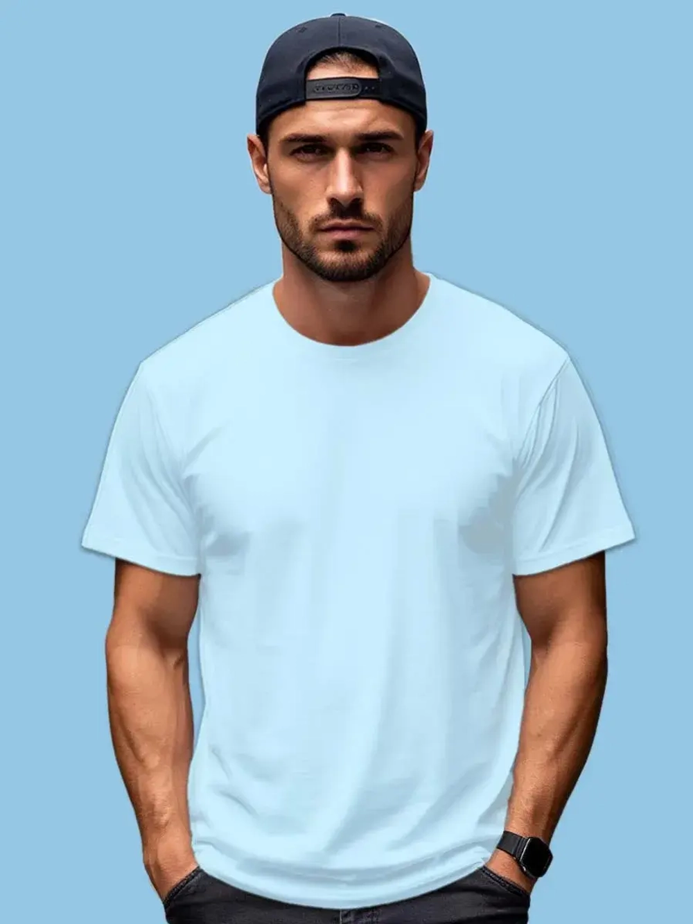 Футболка Взрослая.Премиум однотонная.Набор 2 шт