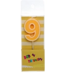 Свеча для торта Цифра Яркий праздник «9» 7,5 см