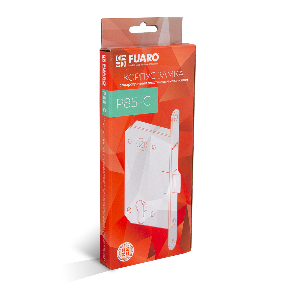 Корпус врезного замка c защёлкой PLASTP85C-50 (P85C-50) CP хром