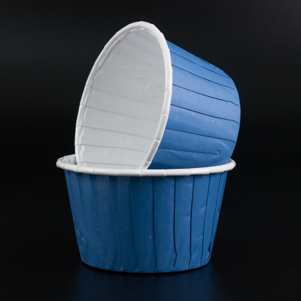 Капсулы для маффинов с бортиком Polca Dot Синие 50*40 мм, шт