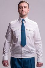 Рубашка МЧС мужская белая, длинный рукав