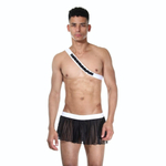 Черно-белый мужской игровой костюм Охотник (Размер: L-XL) (Цвет: черный с белым)