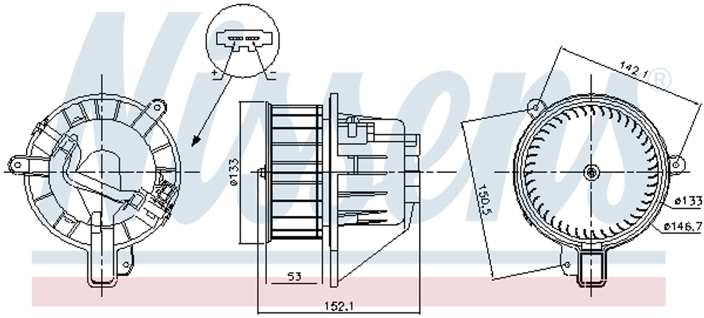 NISSENS - 87546-NIS - Interior Blower