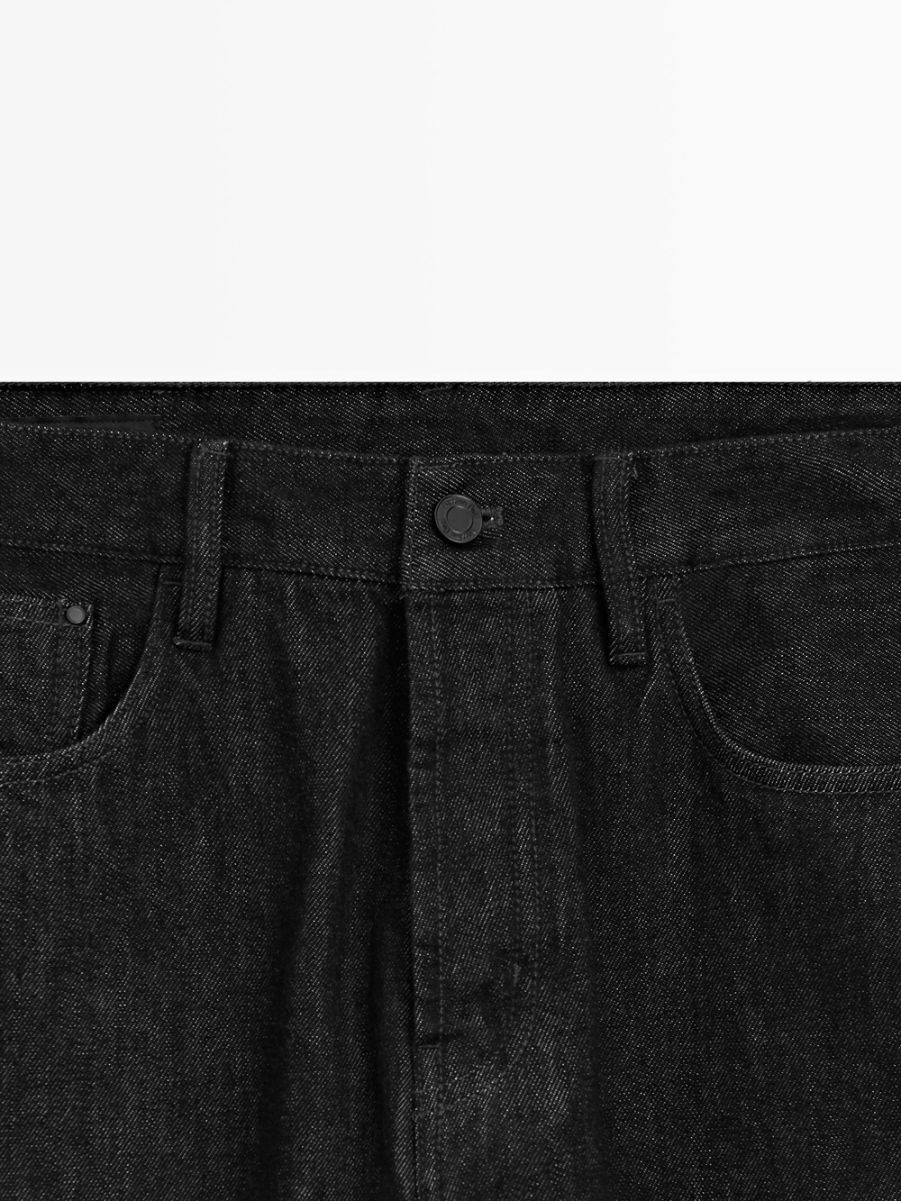 Massimo Dutti Джинсы с кромкой, черный