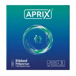 Презервативы APRIX Ribbed ребристые 3 шт.