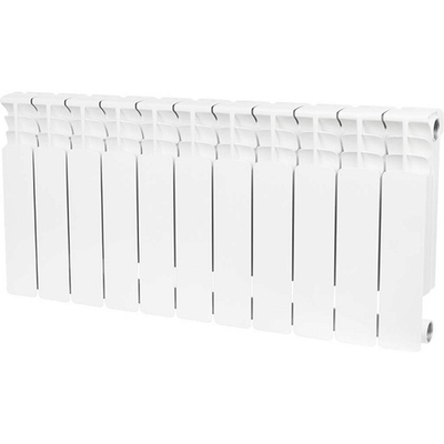 Радиатор биметаллический STOUT Space 500 - 11 секций (подключение боковое, цвет белый)