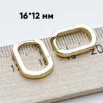 Ювелирные швензы Конго с позолотой, размер 16*12 мм, цена за пару