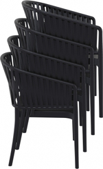 Кресло пластиковое Siesta Contract Portofino, черный