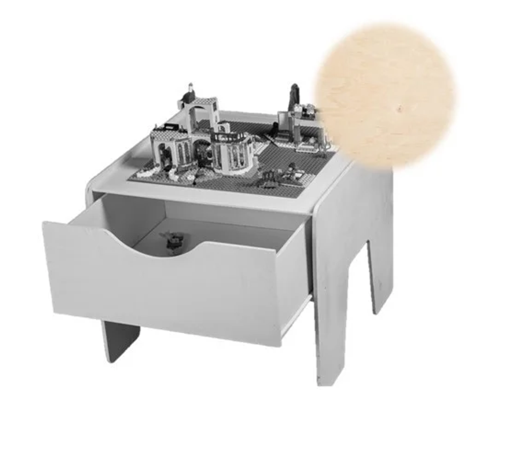 Лего-стол Кубик с выдвижным ящиком