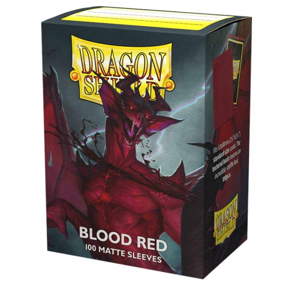 Dragon Shield Blood red - Бордовые матовые протекторы 100 штук