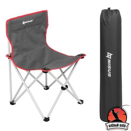 Стул складной серый/красный (N-96801-GR) NISUS (пр-во Тонар) (0)