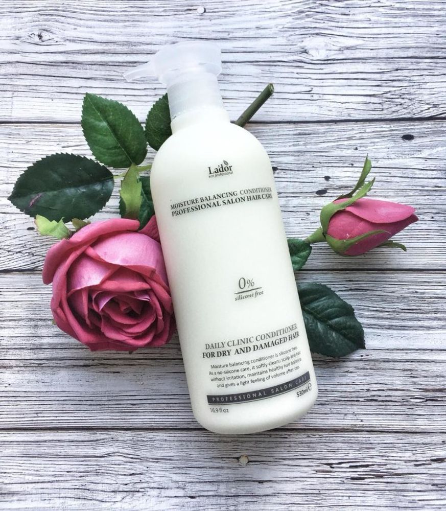 Увлажняющий бессиликоновый бальзам для волос La&#39;dor Moisture Balancing Conditioner, 530 мл