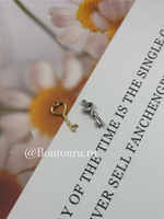 Подвеска "Ключ в форме сердца" золотистая 22х10мм