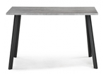 Стол деревянный Woodville Тринити Лофт 120 25 мм бетон, черный матовый, ножки черные