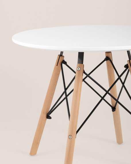 Eames DSW детский белый, ножки массив бука