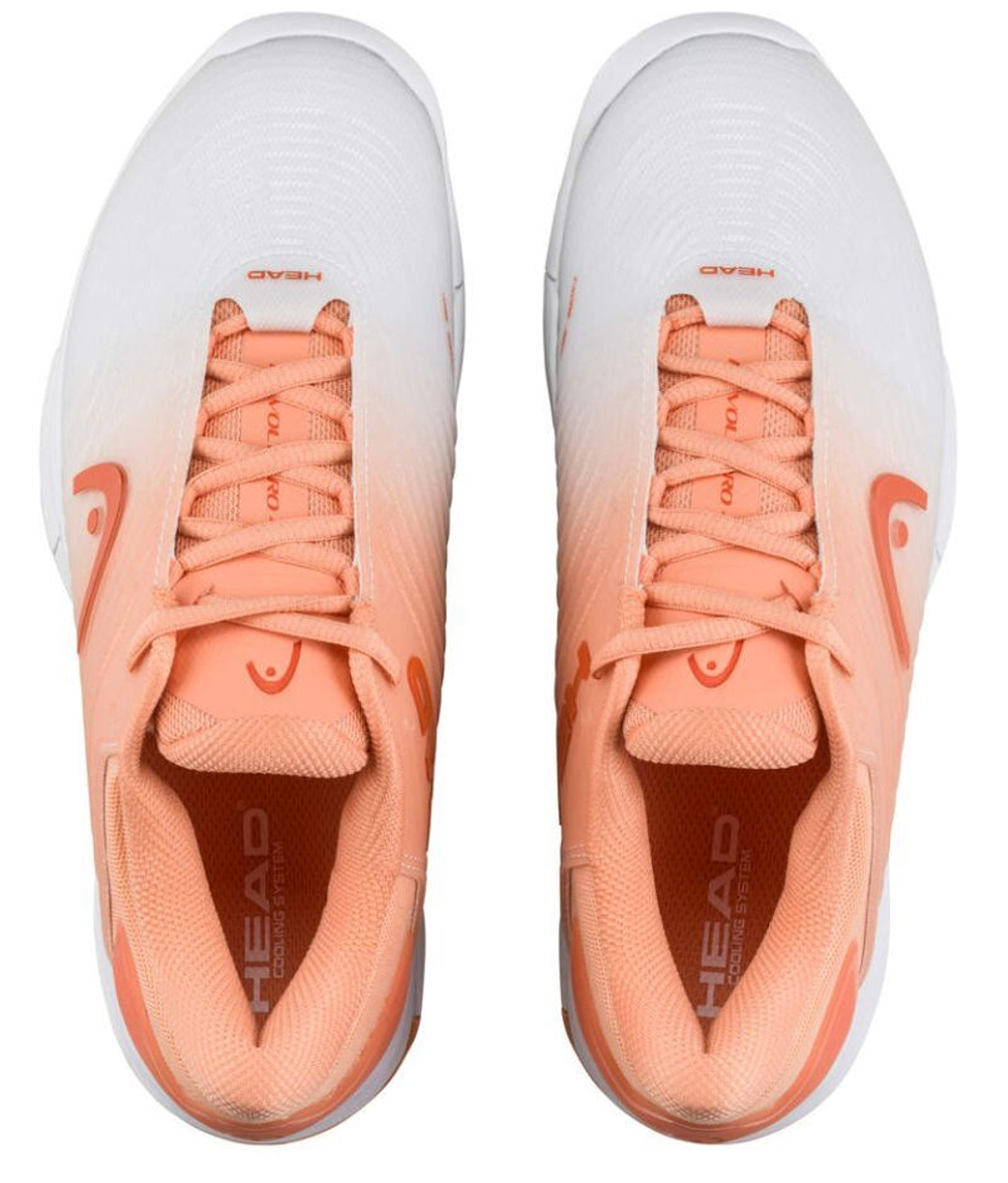 Женские Кроссовки теннисные Head Revolt Pro 4.5 - coral/white
