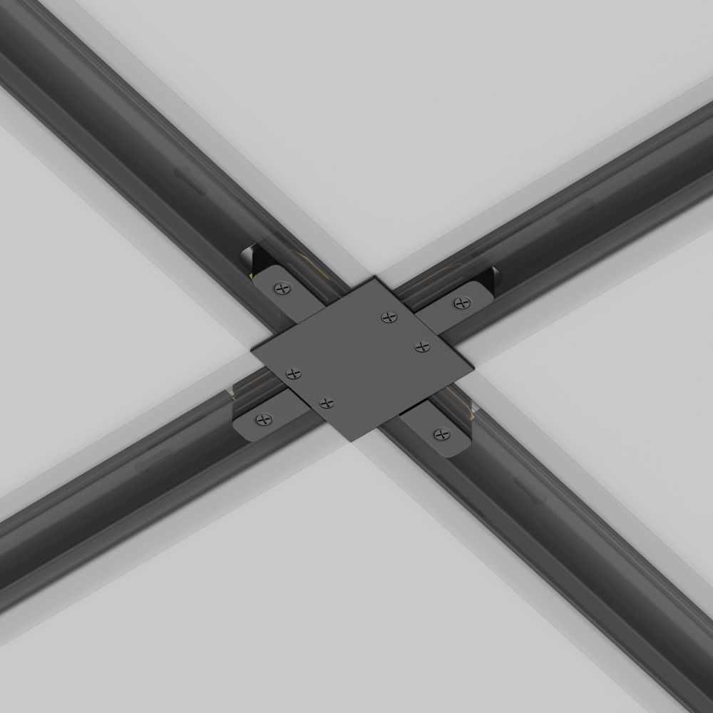 Коннектор Х-образный для однофазного шинопровода Maytoni Unity TRA002CX-11B