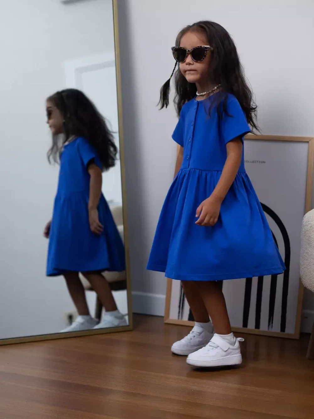 Платье в сад с коротким рукавом для детей