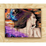 Рисование по номерам по дереву «Flamingo» 40*50см «Наедине с космосом» FLA042