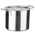 Котел 25л d35см h30см, высокий, ТРС, капсульное дно, сварной, клепанные ручки "Общепит"