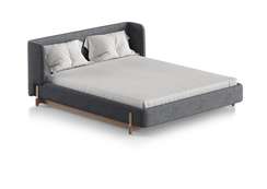 Кровать Basic спальное место 160*200 см (серый, рогожка)