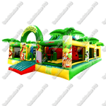 Коммерческий надувной батут "Джунгли малый со скалодромом"