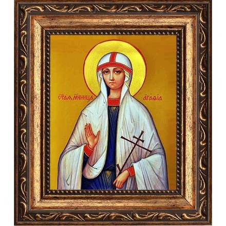 Агафия (Агата) Панормская (Палермская) Сицилийская Святая мученица. Икона на холсте.