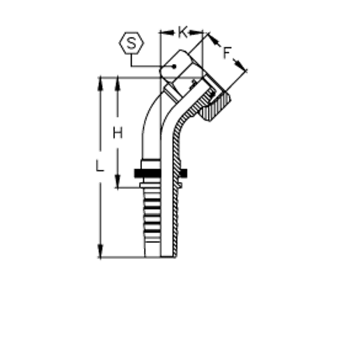 Фитинг DN 20 DKO-L (Г) 26x1.5 18 (45)