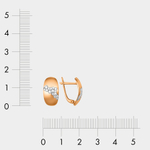 Серьги золотые с фианитами из розового золота 585 пробы для женщин (арт. 40181500)