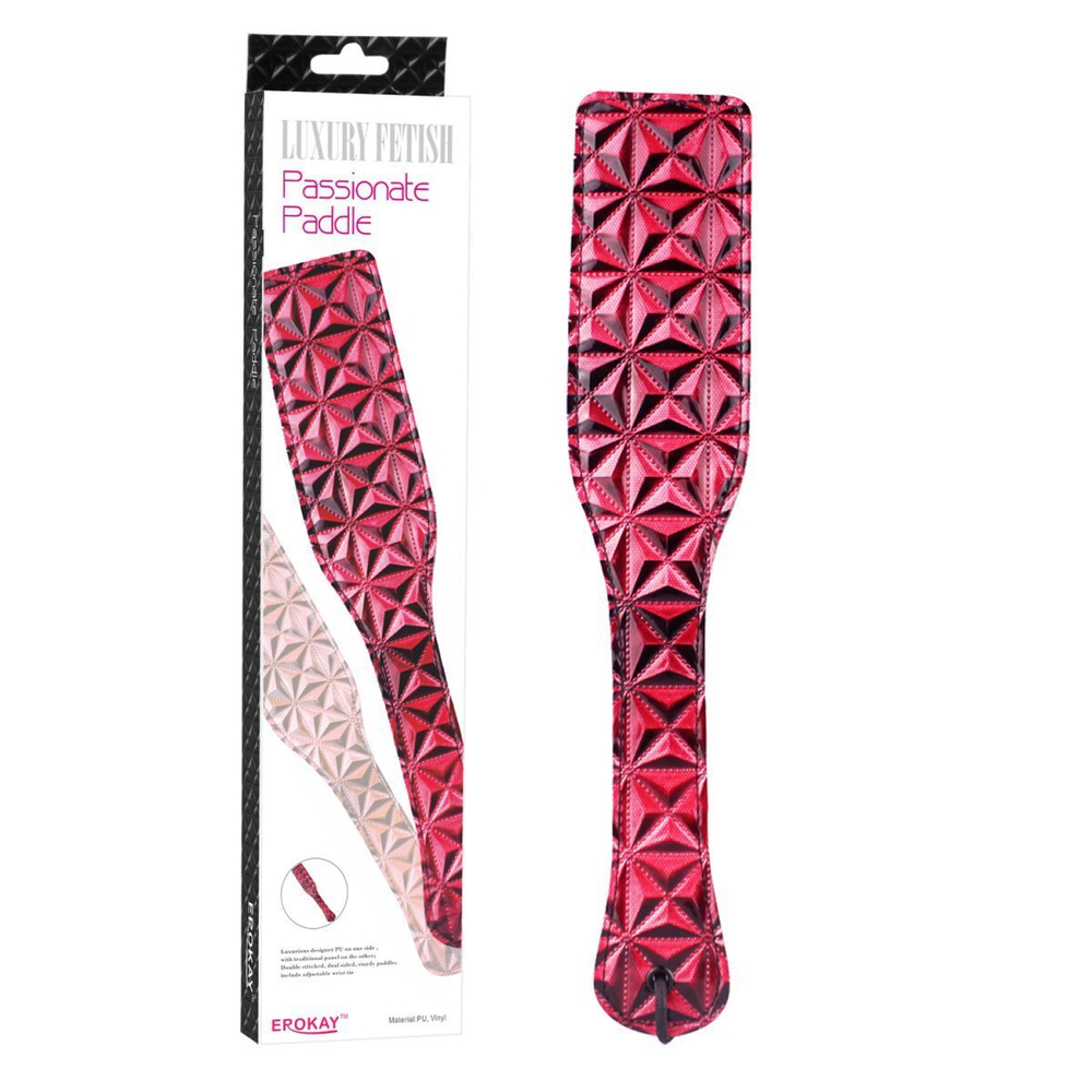 Красный пэддл с геометрическим рисунком - 32 см. (Цвет: красный)