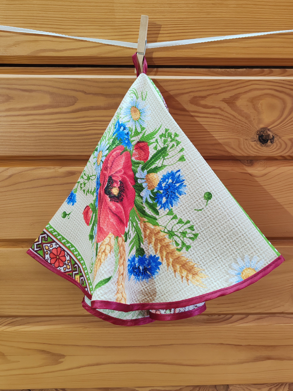 Полотенце кухонное, круглое, 2 шт, вафельное полотно