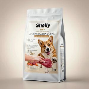 Сухой корм Shelly для взрослых собак мясное ассорти с морковью