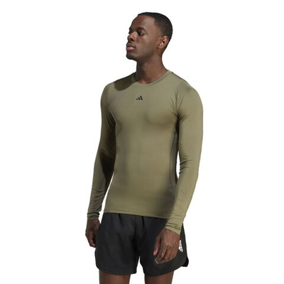 Футболка Adidas Techfit Training Long Sleeve Tee Green