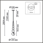 8087/1A MODERNI LN26 384 золото/белый, металл/стекло Подвесной светильник G9 1*20W 220V SOLIDA