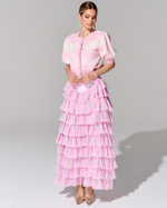 Юбка длины макси из премиального шифона