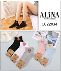Женские короткие носки на резинке, ALINA, набор 10 пар