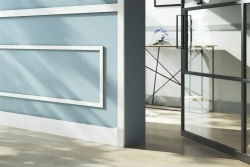 Плинтус напольный 8см., под покраску, дюрополимер, современный 80х15х2000мм