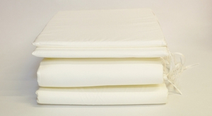 Мягкие бортики для кроватки Ellipsebed (белый, сатин)