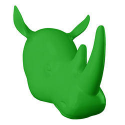 Декор 17х20х20 Roomers Голова носорога зеленая Нидерланды