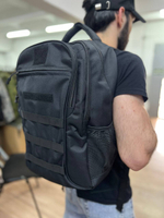 Тактический городской рюкзак с широкой ручкой / чёрный