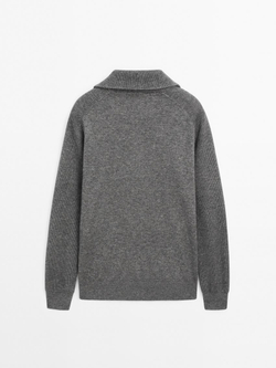 Massimo Dutti Свитер из смесовой шерсти, серый