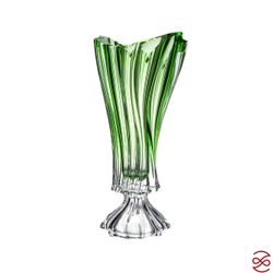 Ваза для цветов Aurum Crystal Plantica 40см green