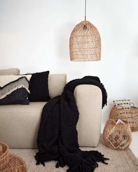 Подвесной светильник из ротанга Domitila Ø44 см