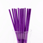 Трубочки для коктейлей фольгированные в фиолетовом цвете, 12 шт