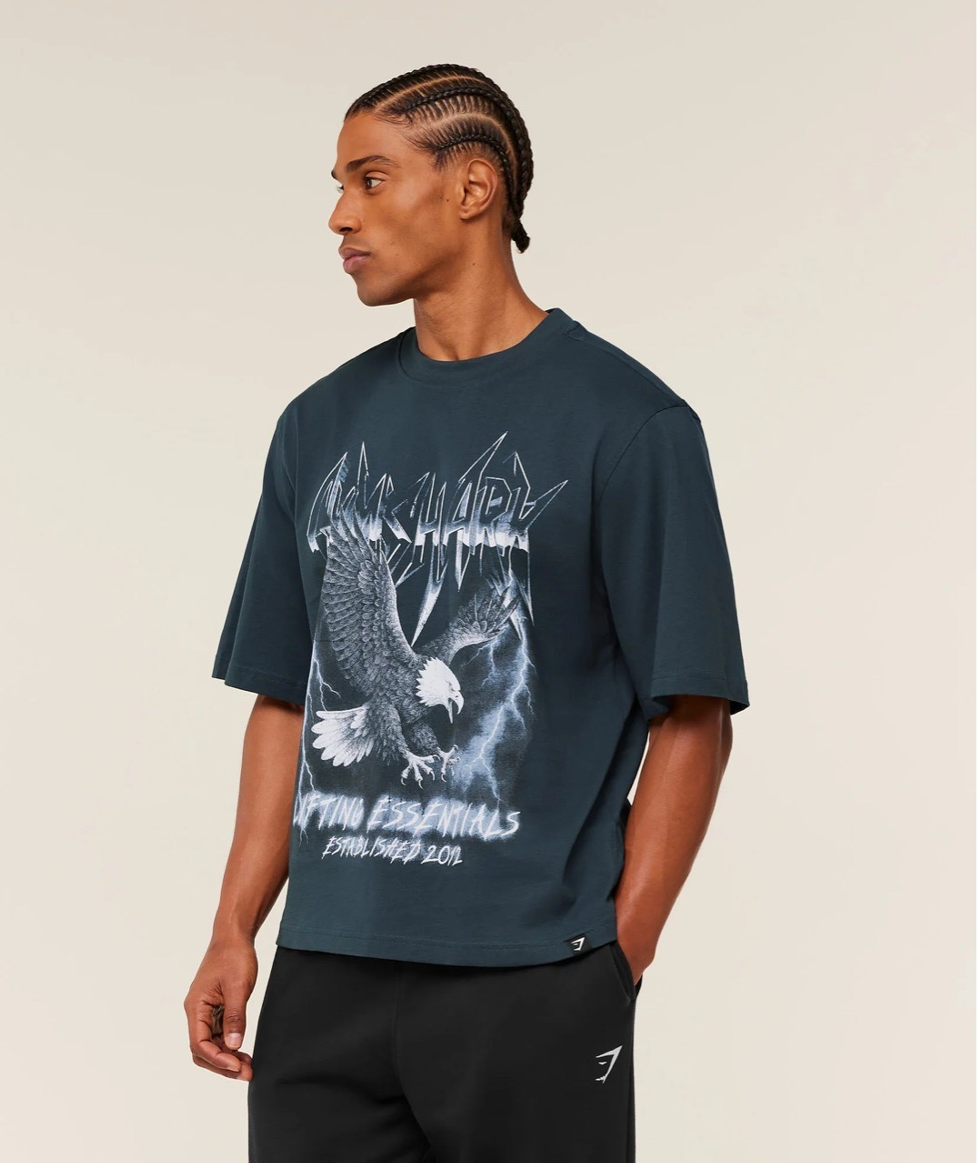 Футболка GYMSHARK Eagle Graphic T-Shirt Blue