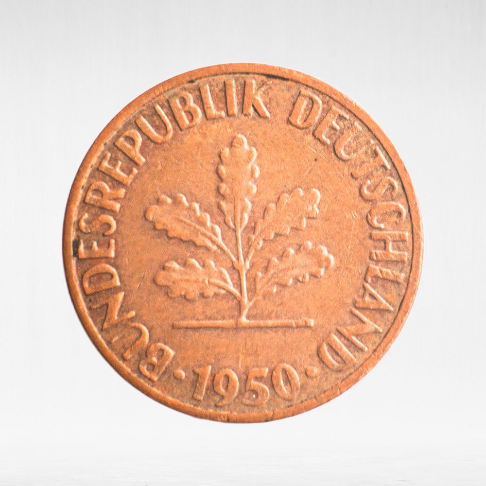 Germany, 1 Pfennig, 1950, (Karlsruhe Mint - "G"), VF